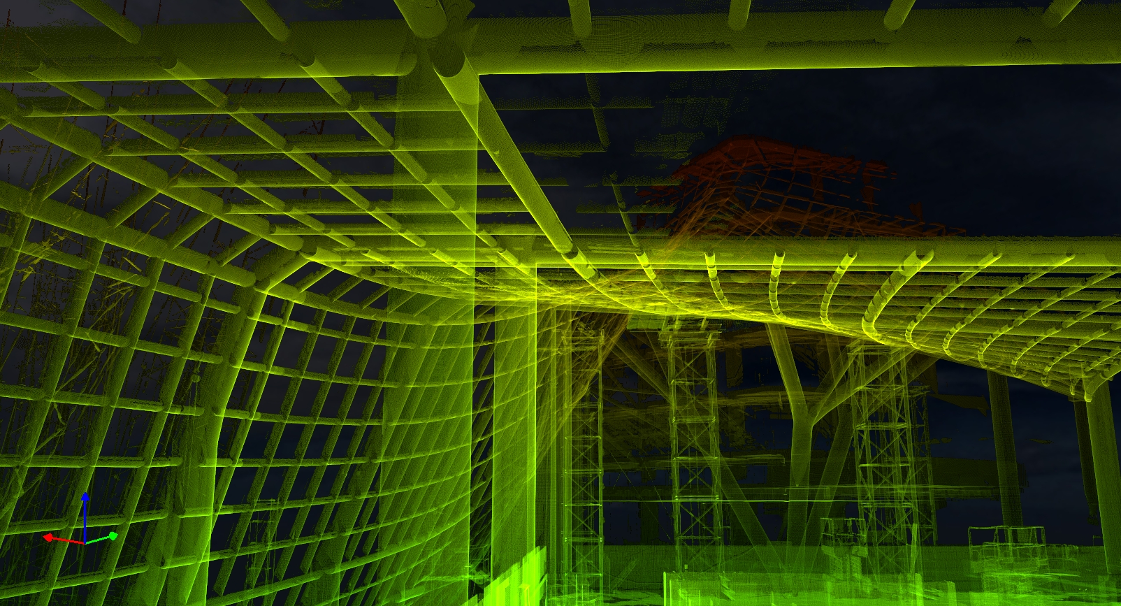 大型异形钢结构尺寸三维激光扫描测量