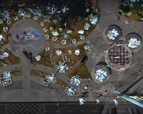 三维激光扫描对园区雕塑场景扫描